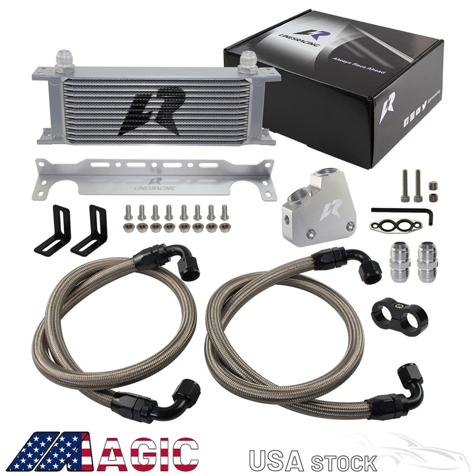 Kit de enfriador de aceite de motor AN10 13 filas atornillado 97-04 Chevrolet Corvette C5 LS1 LS6 Foto 4 de 4