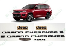 Gloss Black Front Rear Door 4x4 Summit Emblem 2022 Jeep Grand Cherokee 2row Wk