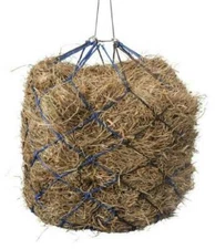 Tough 1 Hay Net 42" Long in Black and Light Blue