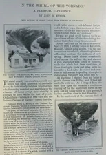 1899 Tornado at Kirksville Missouri illustrated