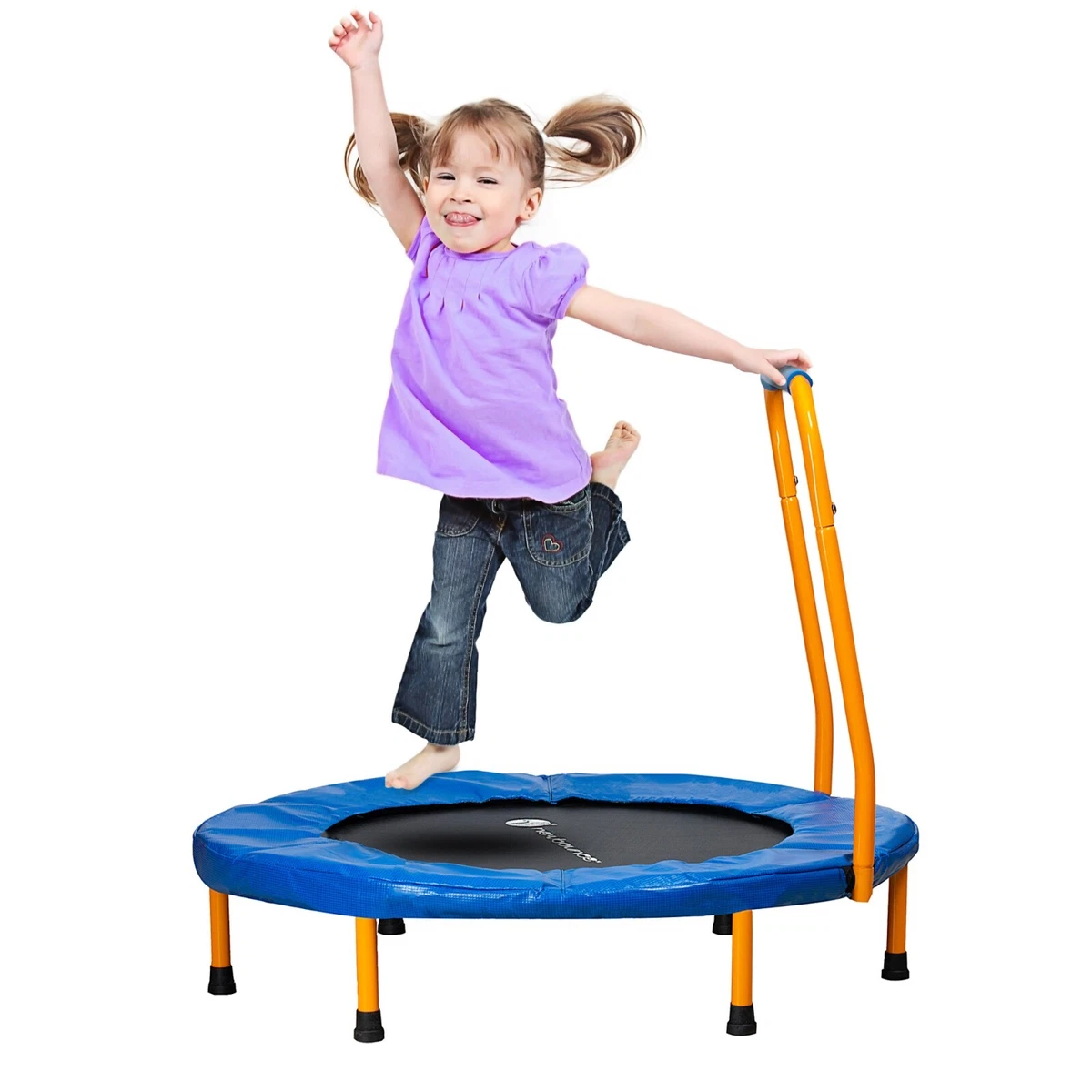 New-Bounce 36Foldable Trampoline with Handlebar for Kids-Without Original  Box