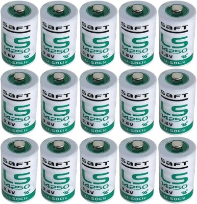 #ad SAFT 15 Pack LS14250 C 3.6v 1 2 AA Lithium Battery 1200mAh for SAFT LS 14250 $55.90