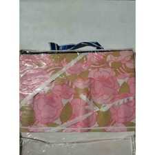 Coppia di Lenzuola Matrimoniali con 2 federe - disegno: Peonie Rosa anni 70