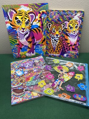 LOT of 4 Vintage Lisa Frank Stationary Coloring Book Folder Pencil LOT of 4 Vintage Lisa Frank Stationary Coloring Book Folder Pencil