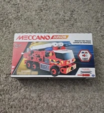 Meccano Junior, Rescue Fire Truck with Lights and Sounds Building Kit New