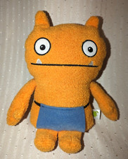 UglyDoll Plush WAGE The Helper Ugly Doll Orange Blue Apron 10"