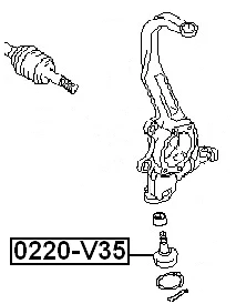 Шаровой шарнир подвески для 2003 Nissan 350Z США - Изображение 2 из 3