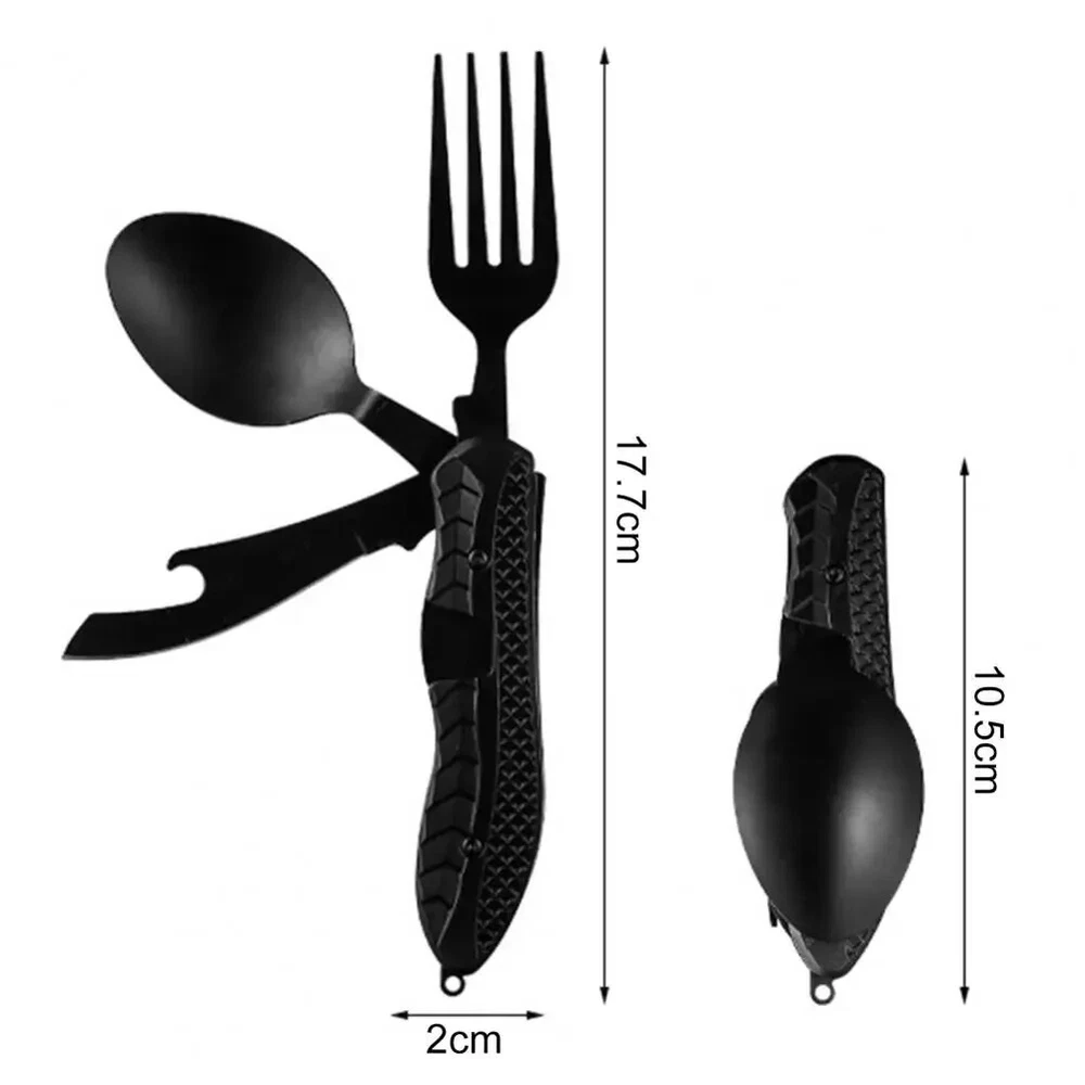 12-in-1 Multitool Knife with Spoon Fork Bottle Opener for Camping Survival