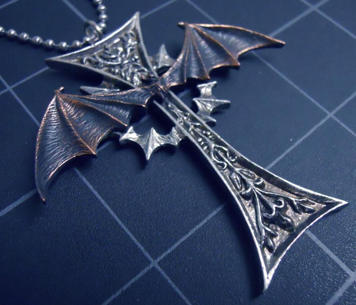 Vesper Cross Pendant Necklace Goth Stainless Chain New Alchemy