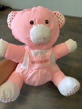 Vintage Pink Bear Ich Liebe Dich I love you Germany Plush Toy