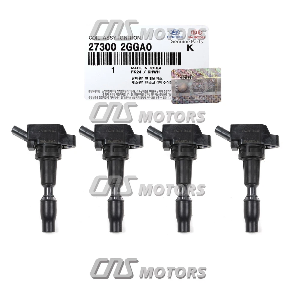 ⭐GENUINE⭐ Ignition Coils 4PCS for 2015-2023 Genesis Hyundai Kia 2.0L 2.4L Foto 2 de 4