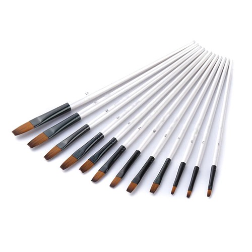 12 Artist Paint Brushes Set Acrylic Oil Watercolor Painting Drawing Craft Art - Picture 9 of 11