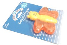 NEW ORANGE BABY KING TEETHER GEL FILLED FRIENDS BUTTERFLY 0-18 MONTHS