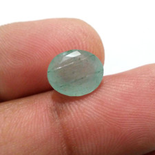 Excellent Green Zambian Emerald 2.90ct Oval Shape Faceted Loose Gemstone Jewelry