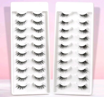 20 Paar Half Lashes Naturwimpern 2 Styles