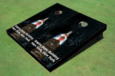 Empire State Building At Night Custom Cornhole Board