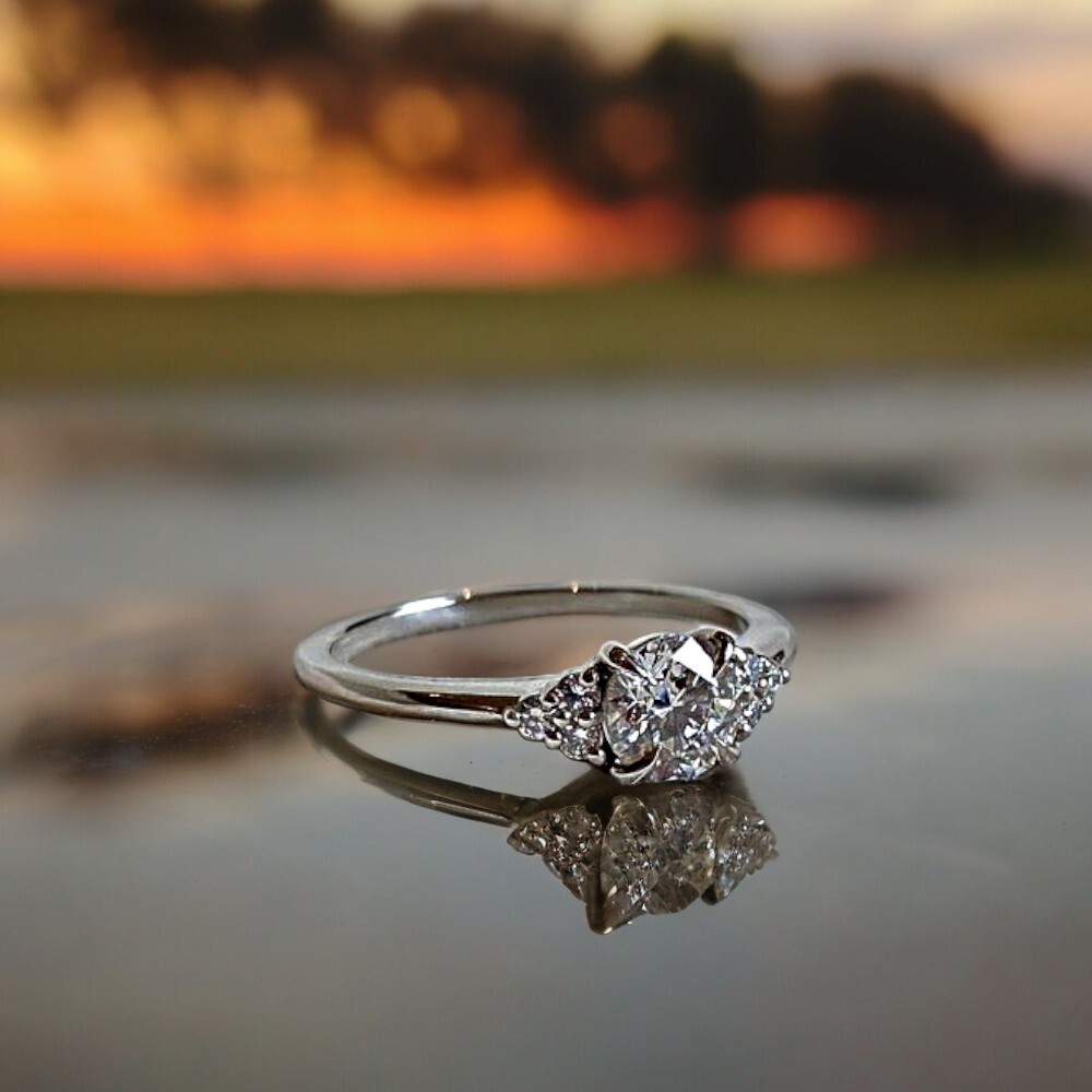 Platinum Diamond Ring IGI Certified Lab Created PT950 1.20 Ct