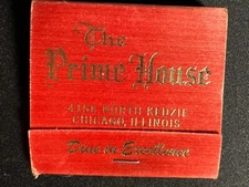 VINTAGE MATCHBOOK - THE PRIME HOUSE RESTAURANT - CHICAGO, IL - UNSTRUCK!