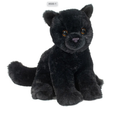Douglas Toys Plush Mini Corie Soft Black Cat, 6''