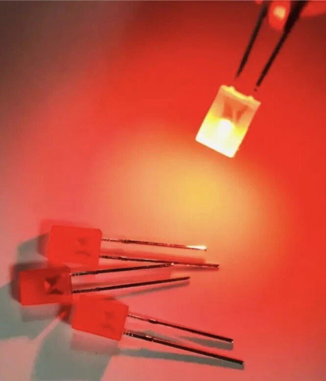 100pcs RED 2x5x7mm Diffused Red Resin Rectangle Led Light Emitting Diode 620nm - image 4 of 4