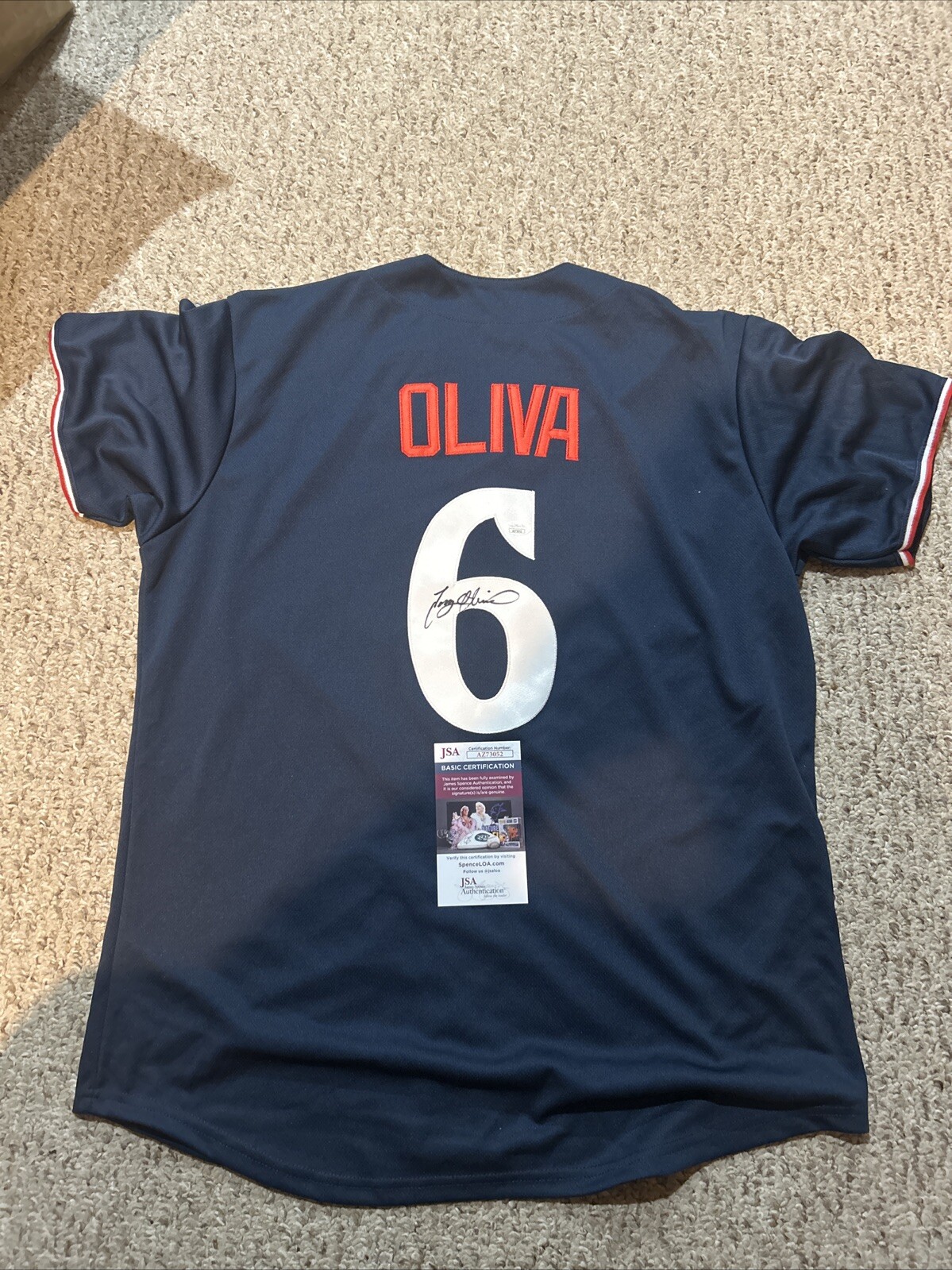 Tony Oliva Autographed Signed Minnesota Twins - JERSEY JSA COA BASEBALL HOF 