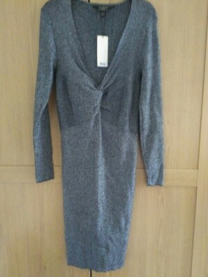 lipsy glitter knot front bodycon dress