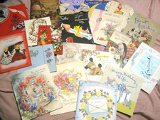 Mixed Lot of 20 Vintage Greeting Cards Christmas Birthday and More