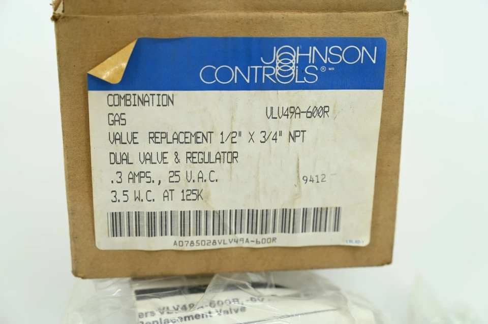 NEW NOS Johnson Controls #VLV49A-600R Gas Valve Replacement KRAE300I - Image 3 of 3
