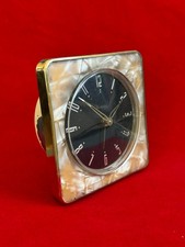 Vintage Westclox Scotland Alarm Clock Faux Mother of Pearl Shell Deco Working
