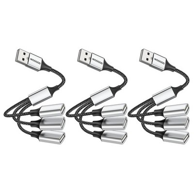 USB Type B Splitter Cable 1 Male To 3 Female USB 2.0 Adapter Hub For Laptop
