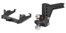 CUR Trailer Hitch Class 5 Tow Kit Adjustable Ball Mount 2in Receiver 15402-45935