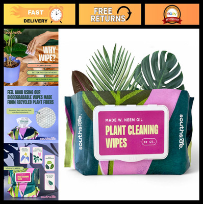Gentle Plant-Based Cleaning Wipes for Shiny Leaves - Unscented, Extra Thick 80 C