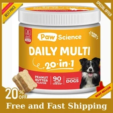 Dog Multivitamin 20 in 1, Dog Vitamins and Supplements, MSM,  Dog Food, 90 chews