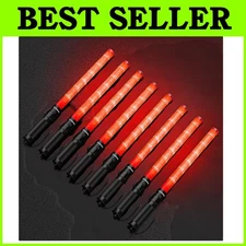 8 Pack LED Traffic Safety Baton - 3 Flashing Modes