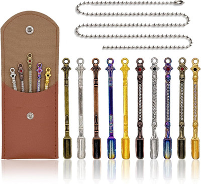 10 Pcs Mini Spoons Metal Tiny Spoon Set for Home Kitchen Spices, Necklace Charms