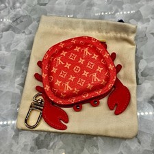 🦀❤️ Adorable Bright Red Crab Bag Charm / Mini Zippered Case!