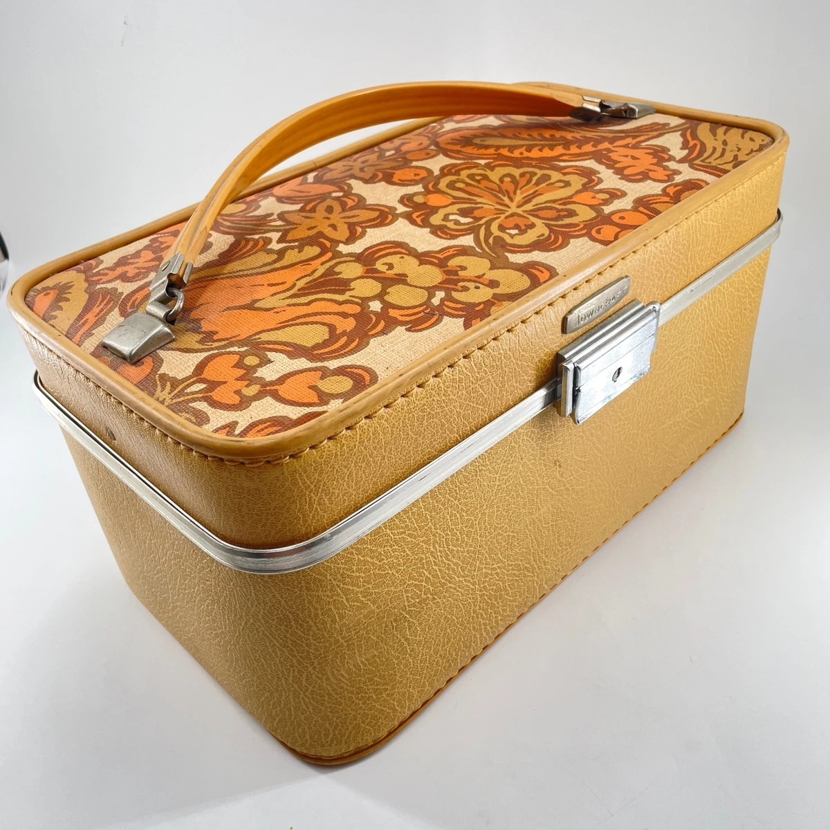 Hard Orange Vintage Luggage & Vintage Travel Accessories for sale