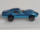 😯 NICE! 1968 Hot Wheels CUSTOM CORVETTE, Aqua Blue, OG Redline, XLNT! L👀K