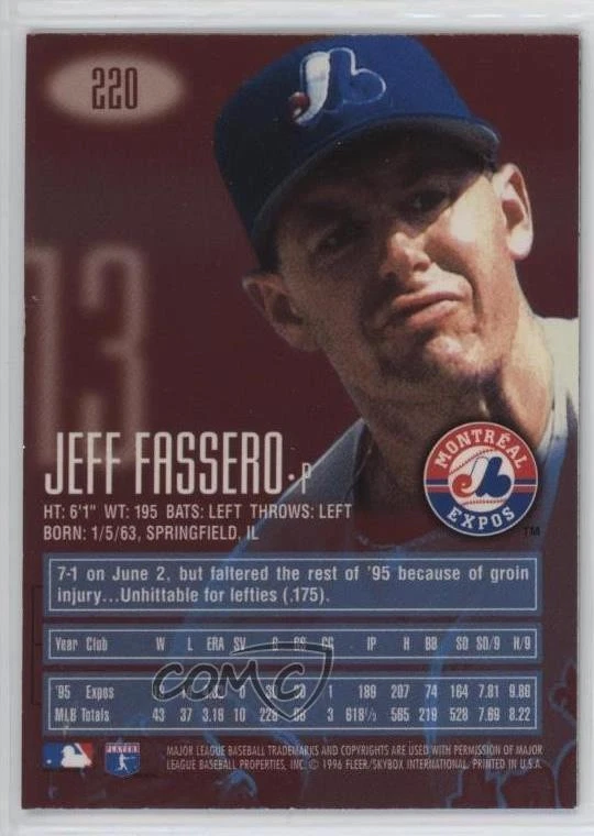 1996 E-Motion XL Jeff Fassero #220 - Image 2 of 2