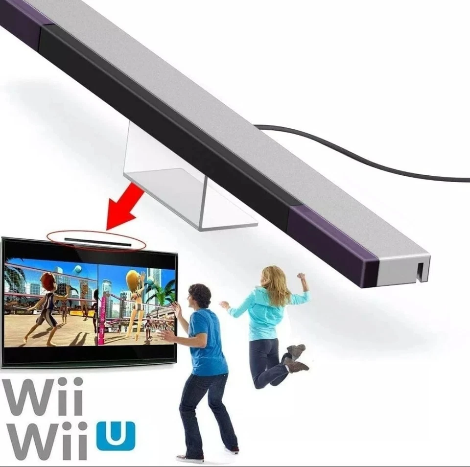 SENSOR BAR FOR NINTENDO WII & WII U WITH STAND WIRED INFRARED RECEIVER - NEW - Image 3 of 3