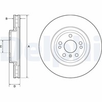 2X Delphi Bremsscheibe BG9148C FüR GLE Mercedes Klasse W166 C292 250 166 006 004