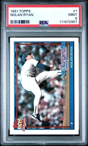 1991 Topps #1 Nolan Ryan PSA 9 MINT