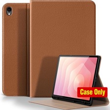 Case for Galaxy Tab S11 11 inch 2025, Leather, Brown Color