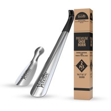 Metal Shoe Horn Long Handle for Seniors Stainless Steel 2 Pack