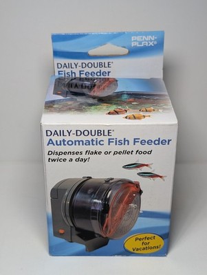 Penn-Plax Daily Double Automatic Fish Feeder Flake Pellet Food Aquarium Tank