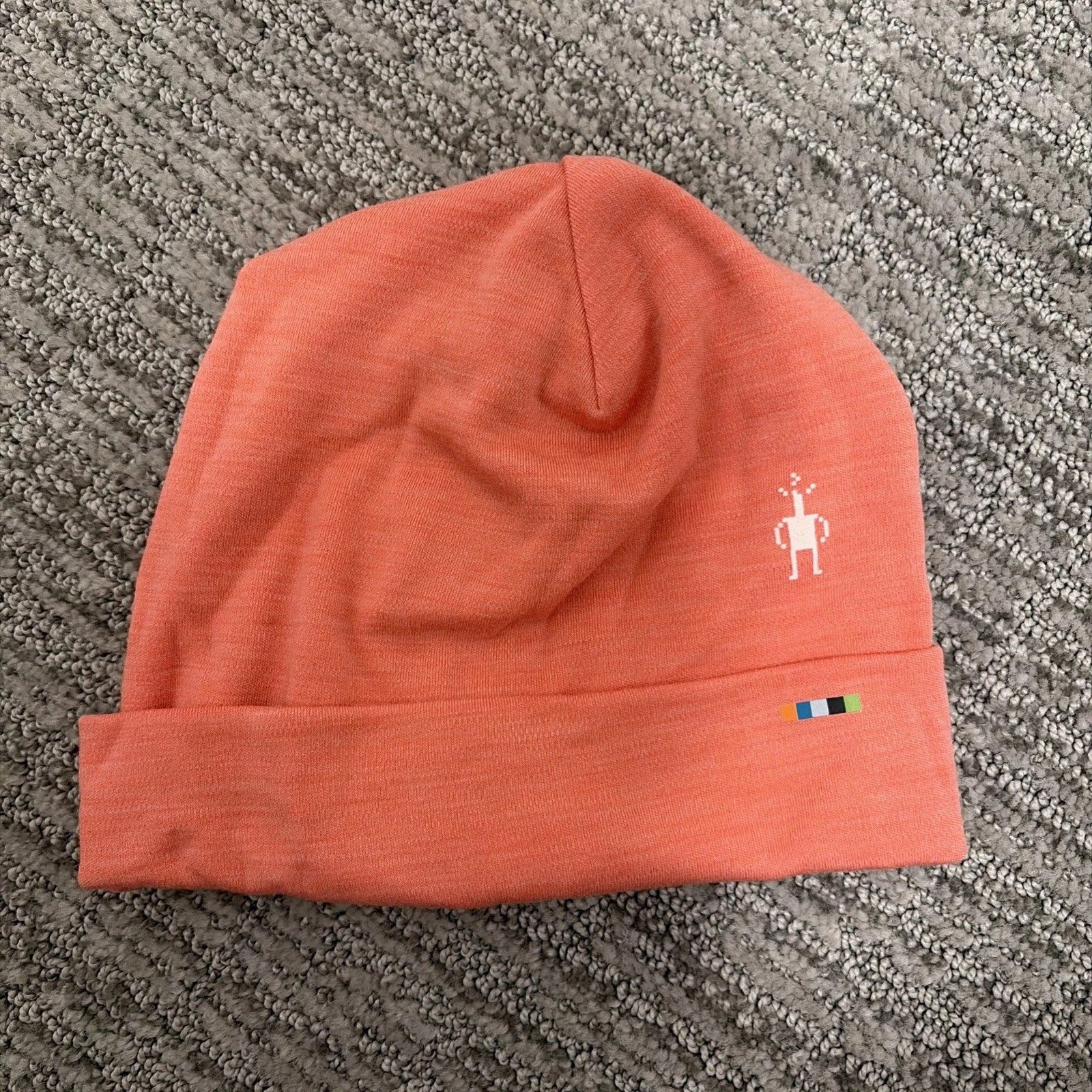 SMARTWOOL Thermal Merino Reversible Cuffed Beanie - One Size - Coral Reef NWOT