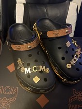 Crocs MCM x MegaCrush Clog Black Sandal Logo ...