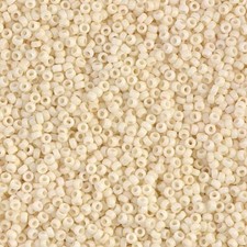 15/0 Japanese Miyuki Matte Opaque Cream Seed Beads 28 Grams