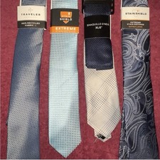 Elegant Blue  Silver Tie Collection for Men Brand New with Tags