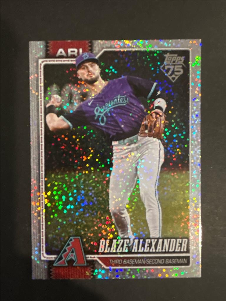 2026 Topps Celebration Confetti Foil Parallel #6 Blaze Alexander Diamondbacks